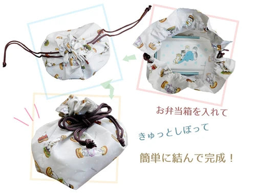 大人氣 mofusand(貓福珊迪) 午餐/雜物抽繩袋(Size: 285mm× 110mm× 205mm)
