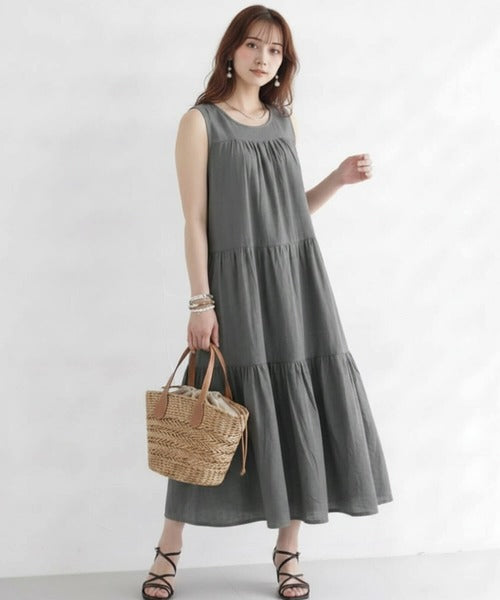 Tiered Cotton Sleeveless Dress 無袖連身裙 – New SS 2026 Collection (Set of 2)